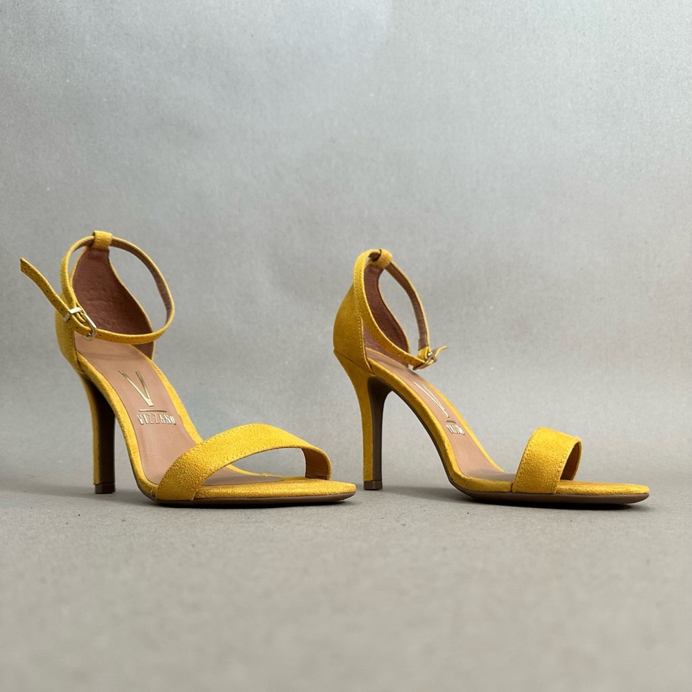 Elegant Yellow High Heel Sandals